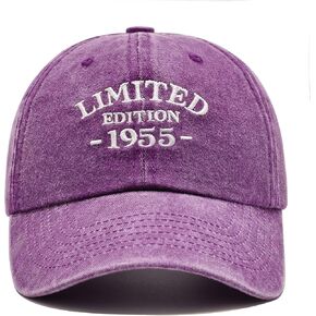 70th Birthday Gifts for Men Women, Happy 70th Birthday Decorations - Adjustable Embroidered Baseball Caps
