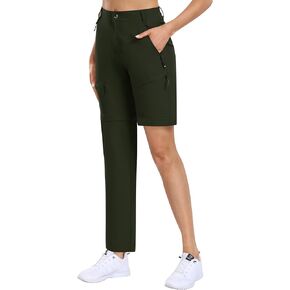 MoFiz Women's Hiking Pants Convertible Quick Dry Lightweight Zip Off Outdoor Athletic Pants with 5 Deep Pocket