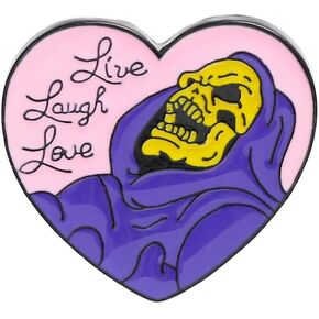 Live Laugh Love Cartoon Enamel Pin Cute Metal Badges Learning for Girl Boy Clothing Backpacks Bags Jewelry Halloween Brooch Gift