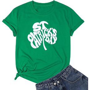 One Lucky Teacher St. Patrick's Day Shirts for Women School Teach Shirt Casual Short Sleeve Tee Tops