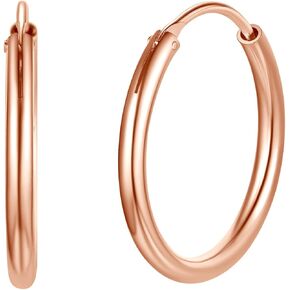 Silvora 925 Steling Silver Hoops Earrings for Women Lightweight Hoops Large Earrings Big Thick Silver Hoop Earrings 20mm/30mm/50/mm/70mm