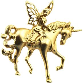 Baroque Horse Lapel Brooch Pin Angel Fairy Elf Flying Horse Clip Scarves Sweater Collar Dress Jackets Backpacks Brooches Pins for Women Girls Fashion Jewelry Gifts