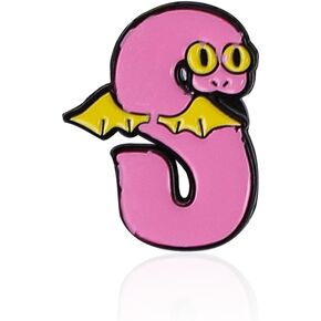 Cartoon Initial A-Z 26 Letters Brooch Pins Colorful Cute Funny Pins Animal Alphabet Enamel Lapel Custom Pin Hat Bag Suit Dress DIY Badge Halloween Thanksgiving Accessories Jewelry Gifts