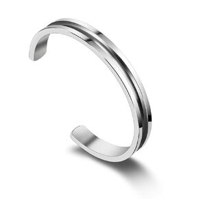 Zuo Bao Hair Tie Bracelet High Polished Cuff Bangle Bracelet for Women (3PCS)