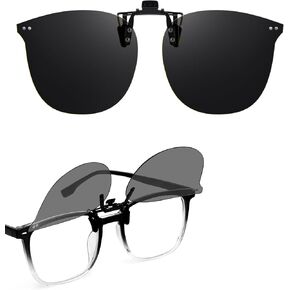 Polarized Flip Up Clip on Sunglasses Over Prescription Glasses for Men Women Polarized Anti Glare
