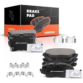 A-Premium Front and Rear Ceramic Disc Brake Pads Set Compatible with Toyota RAV4 2004-2005 L4 2.4L 8-PC Set