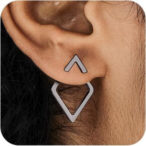 Boho Geometric Stud Earrings Jackets for Women Minimalist Geometric Stainless Steel Gold Earrings for Women Pattern Stud Earrings for Women Stylish Earrings