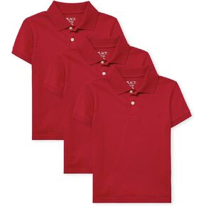The Children's Place boys Uniform Soft Jersey Short Sleeve Polo 2 Pack