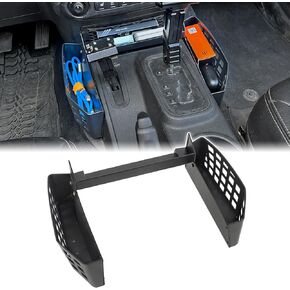 منظم وحدة التحكم Z8 Gear Shift لـ 2011-2018 Jeep Wrangler JK JKU، صندوق تخزين ناقل الحركة من الفولاذ المقاوم للصدأ، صندوق تعليق وحدة التحكم المركزية، صندوق تخزين العملات المعدنية لعلبة التروس (يناسب ناقل الحركة القياسي فقط) in Kuwait