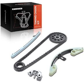 A-Premium Set of 6Pcs Engine Timing Chain Kit W/Tensioner & Guide & Sprocket [fits SOHC, L4 1.3L] Compatible with Honda Civic 2003 2004 2005 2006 2007 2008 2009 2010 2011, Replace# 14401-PWA-004