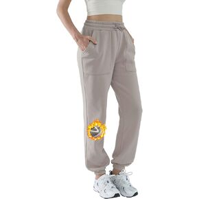 Baggy Sweatpants for Women Straight Leg Soft Fleece Lining Sweatpants with Pockets Y2K Bottom Lounge Campus Outfits