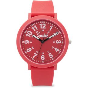 Speidel Eco Color Pop Recyclable Plastic Watch with 18mm Recyclable Silicone Strap - Red