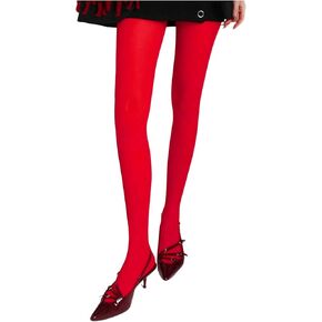 MakeMeChic Women's Soft Semi Opaque Tights Plain Control Top Skinny Fit Pantyhose