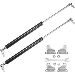 X AUTOHAUX 2 Pcs 17inch 55lb/245N Black Lift Supports Struts Shocks Gas Spring with Wrench Universal for RV Car Truck Boat
