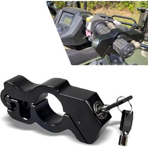 1 PC Handlebar Throttle Lock, 5.32" x 2.36" Alloy Anti-Theft Grip Lock, Portable Brake Lock Set, Universal for Most Motorcycles, Electric Vehicles (Black)
