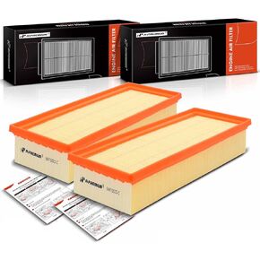 A-Premium 2-PC Engine Air Filter Compatible with Audi A4, A4 allroad, A4 Quattro, A5, A5 Quattro, allroad, Q5, 2009-2017, L4 2.0L, Replace# 8K0133843E