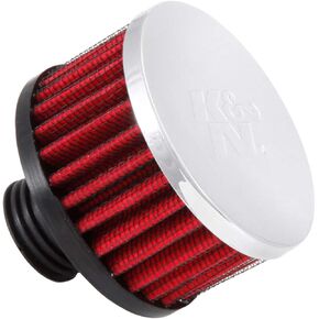 K&N Vent Air Filter/Breather: High Performance, Premium, Washable, Replacement Engine Filter: Flange Diameter: 0.5 in, Filter Height: 1.75 in, Flange Length: 0.9375 in, Shape: Breather, 62-1495