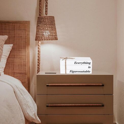 Wooden Decorative Books for Office Decor, But Did You Document It Sign, Rustic White Book Stack Faux Books for Office School Table Shelf Mantle in Kuwait