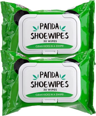 Panda Shoe Wipes. Removes Dirt, Grime, Dust, etc! Clean Sneakers Quick Wipes for Sneakers. in Saudi Arabia