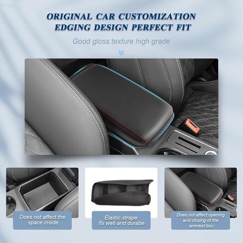 BIBIBO لعام 2024 Audi A3 غطاء وحدة التحكم المركزية، وسادة مسند الذراع 2022 2023 2024 Audi A3 8Y غطاء مسند الذراع Audi A3 الملحقات الداخلية 2022-2024 Audi A3 غطاء مسند الذراع A3 2022-2024 (خط أسود أحمر) in Kuwait