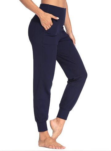 MOVE BEYOND Buttery Soft Women's Yoga Joggers Pants/Capris 4 Pockets High Waist Lightweight Sweatpants Running Lounge Pants in Kuwait