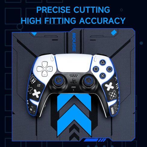 Controller Performance Grips Compatible PlayStation 5 DualSense Edge Controller,PS5 Anti-Slip Stickers Tape,Sweat-Absorbent Cover Skin,ps5 Edge Accessories,Black Print in Saudi Arabia