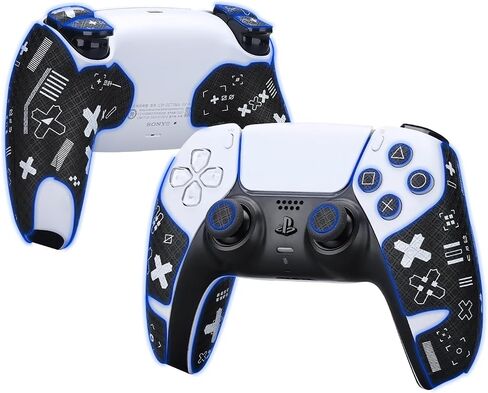 Controller Performance Grips Compatible PlayStation 5 DualSense Edge Controller,PS5 Anti-Slip Stickers Tape,Sweat-Absorbent Cover Skin,ps5 Edge Accessories,Black Print in Saudi Arabia