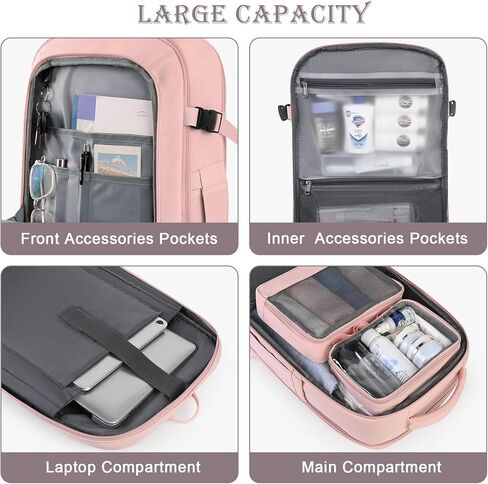 Rinlist Large Backpack for Men Women, Travel Backpack in Kuwait