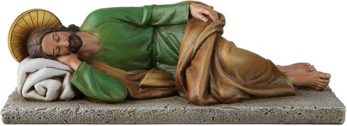Renaissance Sleeping St. Joseph Statue,Home Décor Sleeping Joseph Statue,Catholic Statue Patrons for Church,Devout Gift,Prayerful Inspiration,9 inches L Saint Joseph Statue（Full Color） in Kuwait
