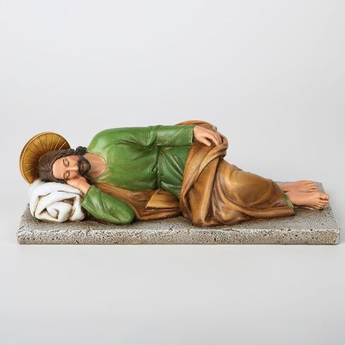 Renaissance Sleeping St. Joseph Statue,Home Décor Sleeping Joseph Statue,Catholic Statue Patrons for Church,Devout Gift,Prayerful Inspiration,9 inches L Saint Joseph Statue（Full Color） in Kuwait