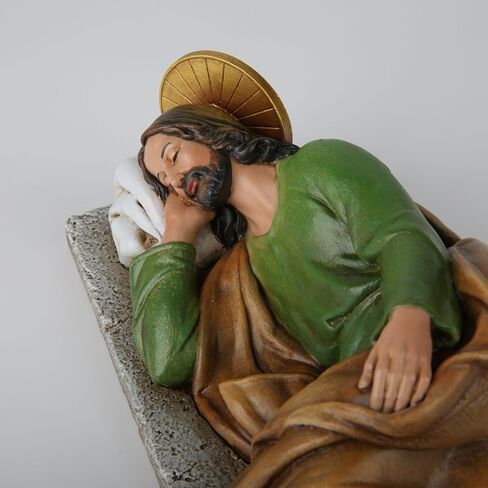 Renaissance Sleeping St. Joseph Statue,Home Décor Sleeping Joseph Statue,Catholic Statue Patrons for Church,Devout Gift,Prayerful Inspiration,9 inches L Saint Joseph Statue（Full Color） in Kuwait