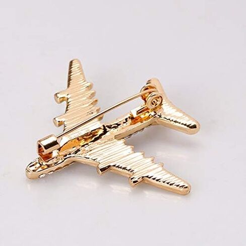 White Rhinestone Airplane Enamel Charms Jewelry Party Badge Banquet Scarf Pins Gifts in Kuwait