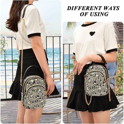 Crossbody Bags for Women, Sling Bags Goth Skulls in Saudi Arabia