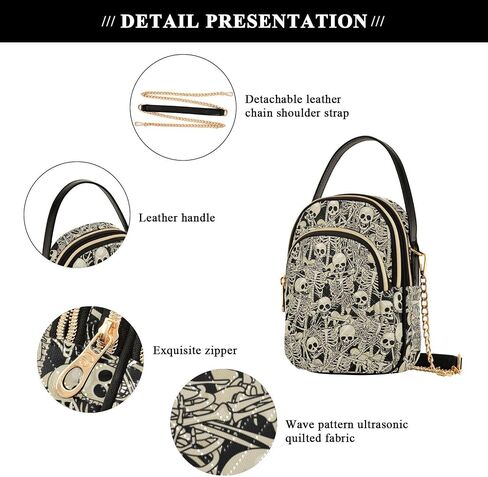 Crossbody Bags for Women, Sling Bags Goth Skulls in Saudi Arabia