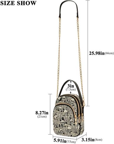 Crossbody Bags for Women, Sling Bags Goth Skulls in Saudi Arabia