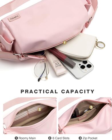 Nylon Crossbody Bag for Women Trendy Design Small Shoulder Sling Bag Clutch with Adjustable Strap in Kuwait