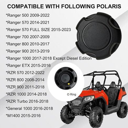 Fuel Cap Gas Cap Compatible with Polaris RZR Ranger General 1000 900 800 700 570 500 ETX Turbo M1400 Repl.# 5439075 5433687 2521751 in Saudi Arabia