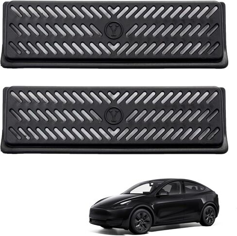Compatible with Tesla Model Y 2019-2024 Backseat Air Flow Vent Cover Snap-in Installation Rear Under Seat Air Conditioning Outlet Grille Protector Pack of 2 Interior Accessories in Saudi Arabia