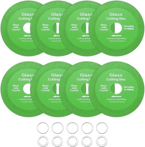 HARFINGTON Glass Cutting Disc 4.5 Inch for Angle Grinder 7/8" Diamond Cutting Disc Ultra-Thin Saw Blade for Cutting Grinding Jade Crystal Tile Ceramic in Saudi Arabia