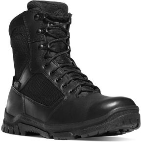Danner Lookout 8" Side-Zip Tactical Boots for Men - BBP Waterproof, Polishable Full-Grain Leather & Nylon with Comfort Footbed, Slip-Resistant Outsole