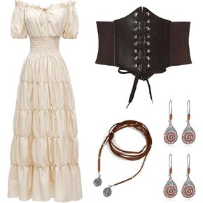 Renaissance Costume Women Plus Size,Medieval Midevil/Renaissance Cottagecore Dress Victorian Fairy Costume Women