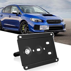 Front License Plate Bracket No Drill Car Front Bumper Tow Hook Mount Bracket Adapter Fits for Subaru Outback 2015-2023; Forester 2015-2023; BRZ 2022-2023