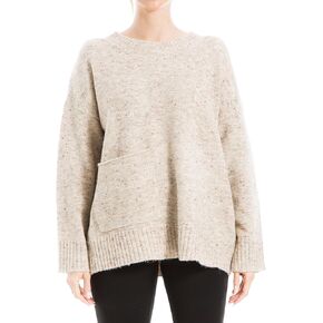 Max Studio Women's Pocket Detail Tweed Sweater
