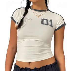 Brazil Crop Top Y2k Baby Tee for Women Y2k Shirts Graphic Tees for Women Vintage 90s Streetwear