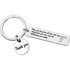Vadaka Thank You Keychain Appreciation Keychain Jewelry Coworker Leaving Gifts Social Worker Gift Retirement Farewell Gift