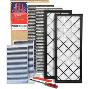Cabin Air Filter HEPA Air Intake Filter Fits for Tesla Model Y 2020-2024, Designed for Biochemical Defense Mode, Replace 110768100A,165837500A, 165837600A with tools