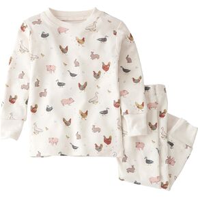 little planet by carter's Unisex Baby 2-Piece Pajamas Made with Organic Cotton, Snowman, 5T