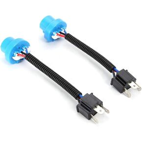 Headlight Wiring Harness, Premium PVC 9007 Male to H4 Female Plug Headlight Conversion Cable Wire Connector Adapter(2Pcs/Set)