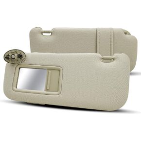 Driver Side Sun Visor Fit for Toyota Corolla 2007-2013, Front Left Sun Protection Shade Replace 74320-02711-E0 7432002711E0 Beige Cloth