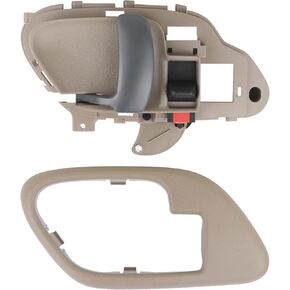 مقبض باب داخلي APPERFiT مع طقم إطار LH (رمادي) متوافق مع 1995-2002 Chevy شيفروليه GMC Truck C1500 C2500 C3500 K1500 K2500 K3500 سوبربان تاهو يوكون يستبدل 15708043